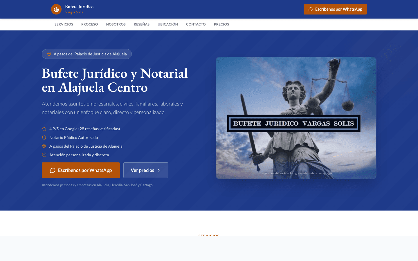 Vista previa: Bufete Jurídico Vargas Solís